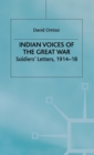 Image for Indian Voices of the Great War : Soldiers&#39; Letters, 1914-18