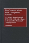 Image for The Columbia Master Book Discography : U.S. Matrix Series 1 through 4999 [4 volumes]