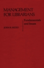 Image for Management for Librarians : Fundamentals and Issues