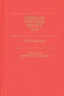 Image for American Ceramics before 1930 : A Bibliography