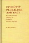 Image for Ethnicity, Pluralism, and Race : Race Relations Theory in America Before Myrdal