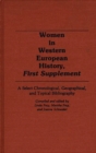 Image for Women in Western European History, First Supplement