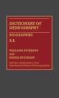 Image for Dictionary of Demography : Biographies : A-L