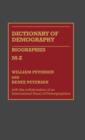 Image for Dictionary of Demography : Biographies : M-Z