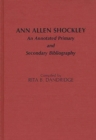 Image for Ann Allen Shockley : An Annotated Primary and Secondary Bibliography