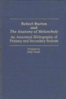 Image for Robert Burton and The Anatomy of Melancholy