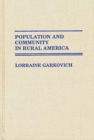 Image for Population and Community in Rural America