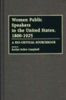 Image for Women Public Speakers in the United States, 1800-1925