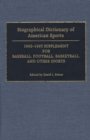 Image for Biographical Dictionary of American Sports