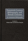 Image for Twentieth-Century Bibliography and Textual Criticism