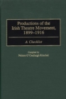 Image for Productions of the Irish Theatre Movement, 1899-1916 : A Checklist