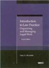 Image for Introduction to Law Practice : Organizing and Managing Legal Work