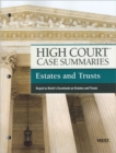 Image for High Court Case Summaries on Estates and Trusts, Keyed to Sterk