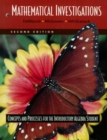 Image for Mathematical Investigations : Concepts and Processes for the Introductory Algebra Student