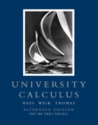 Image for University Calculus : Alternate Edition, Part One (Single Variable, Chap 1-10)