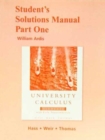 Image for Student Solutions Manual Part 1 for University Calculus : Elements with Early Transcendentals