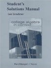 Image for Student Solutions Manual for College Algebra in Context with Applications for the Managerial, Life, and Social Sciences