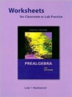 Image for Worksheets for Classroom or Lab Practice for Prealgebra