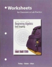 Image for Worksheets for Beginning Algebra : Early Graphing : Worksheets (standalone)