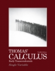 Image for Thomas&#39; calculus: Early transcendentals