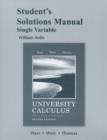 Image for Student&#39;s Solutions Manual for University Calculus : Early Transcendentals, Single Variable