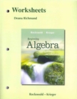 Image for Worksheets for Beginning Algebra with Applications &amp; Visualization