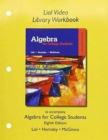 Image for Lial Video Library Workbook for Algebra for College Students