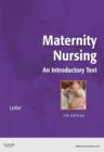Image for Maternity nursing: an introductory text