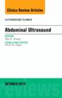 Image for Abdominal Ultrasound, An Issue of Ultrasound Clinics : Volume 9-4