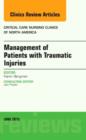 Image for Management of patients with traumatic injuries : Volume 27-2