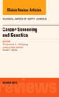 Image for Cancer screening and genetics : Volume 95-5