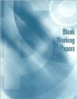 Image for Blank Working Papers