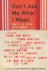 Image for Don&#39;t ask me what I mean  : poets in their own words
