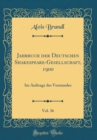 Image for Jahrbuch der Deutschen Shakespeare-Gesellschaft, 1900, Vol. 36: Im Auftrage des Vorstandes (Classic Reprint)