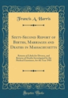 Image for Sixty-Second Report of Births, Marriages and Deaths in Massachusetts: Returns of Libels for Divorce, and Returns of Deaths Investigated by the Medical Examiners, for the Year 1903 (Classic Reprint)