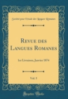 Image for Revue des Langues Romanes, Vol. 5: 1er Livraison, Janvier 1874 (Classic Reprint)
