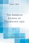 Image for The American Journal of Psychology, 1922, Vol. 33 (Classic Reprint)
