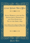 Image for Royal Warrant for the Pay, Appointment, Promotion, and Non-Effective Pay of the Army, 1899: Part 1, Officers; Part 2, Warrant Officers; Part 3, Non-Commissioned Officers and Men, &amp;C (Classic Reprint)