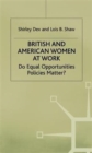 Image for British And American Women At Work : Do Equal Opportunities Policies Matter?