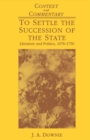 Image for To Settle the Succession of the State