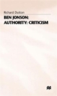Image for Ben Jonson: Authority: Criticism