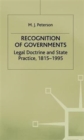 Image for Recognition of governments  : legal doctrine and state practice, 1815-1995