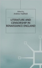 Image for Literature and Censorship in Renaissance England