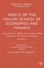 Image for Roots of the Italian school of economics and financeVol. 1: From Ferrara (1857) to Einaudi (1944)