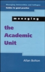 Image for Managing The Academic Unit