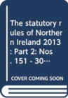 Image for The statutory rules of Northern Ireland 2013