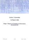 Image for Freedom of Information (Scotland) Bill : 1st Report