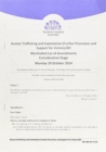 Image for Human Trafficking and Exploitation (Further Provisions and Support for Victims) Bill : marshalled list of amendments for consideration stage Monday 20 October 2014