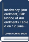 Image for Insolvency (Amendment) Bill
