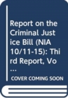 Image for Report on the Criminal Justice Bill (NIA10/11-15)